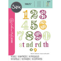 Sizzix - Catherine Pooler Designs - Thinlits Dies - Folk Numbers